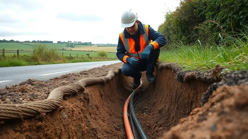 Underground Cable Installation in Ditton | Buried Power & Data Lines